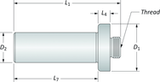 1-1/4" SS x 1-1/2-18 Thread Mount - Boring Head Shank - Eagle Tool & Supply