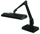 Broad Area Coverage LED Task Light  Dimmable  31" Floatng Arm  Desk Base - Eagle Tool & Supply