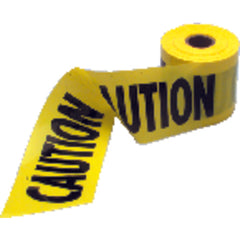 200 feet × 3″ Yellow / Black Caution Tape - Eagle Tool & Supply
