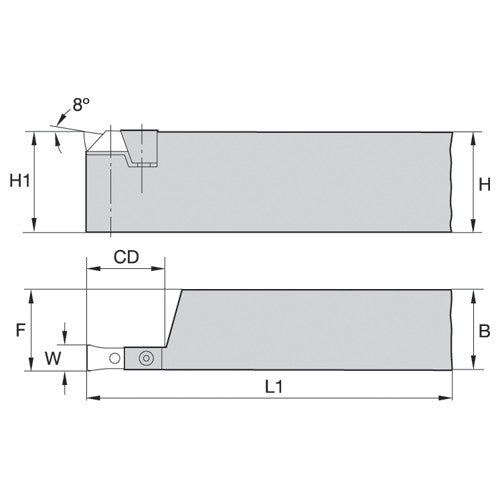 32250110500 W LG HOLDER FOR GROOVING - Exact Industrial Supply