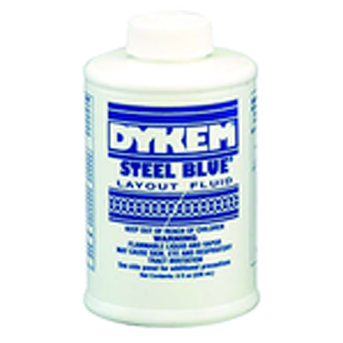 Layout Fluid - Brush-in-Cap Bottle - Blue - 8.0 oz - Eagle Tool & Supply