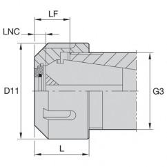 LNABER40M LOCKNUT-COOLANT STYLE - Eagle Tool & Supply