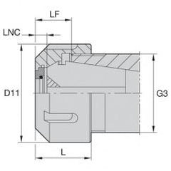 LNABER40M LOCKNUT-COOLANT STYLE - Eagle Tool & Supply