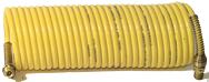 #N38-12A - 3/8 MPT x 12 Feet - Yellow Nylon - 1-Swivel x 1- Rigid Fitting(s) - Recoil Air Hose - Eagle Tool & Supply