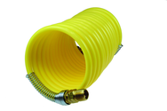 #N12-50A - 1/2 MPT x 50 Feet - Yellow Nylon - 1-Swivel x 1- Rigid Fitting(s) - Recoil Air Hose - Eagle Tool & Supply