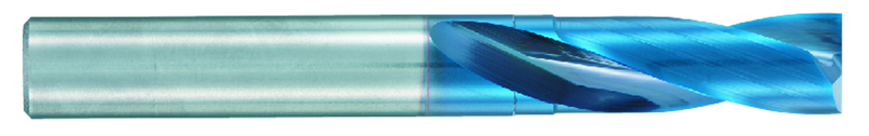 5.4mm Dia. - X 60mm OAL - Stub-Carbide-Drill-Aqua EX Coated - Eagle Tool & Supply