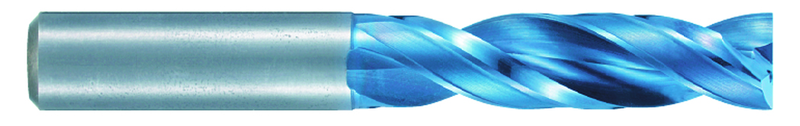 6.4mm Dia. - X 88mm OAL - 3XD-Carbide-Drill-Aqua EX Coated - Eagle Tool & Supply