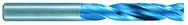 3.2mm Dia. - X 60mm OAL 4xD-Carbide-Drill -Aqua EX Coated - Eagle Tool & Supply