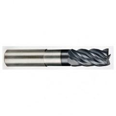 1/2" Dia. - 5/8" LOC - 6" OAL - .015 Radius 5 FL Carbide End Mill-AlCrN-X - Eagle Tool & Supply