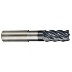 1/2" Dia. - 5/8" LOC - 5 OAL Ball Nose 5 FL Carbide S/E HP End Mill-AlCrNX - Eagle Tool & Supply