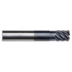 3/16" Dia. - 3/8" LOC - 3" OAL - .015 Radius 5 FL Carbide End Mill-Uncoated - Eagle Tool & Supply