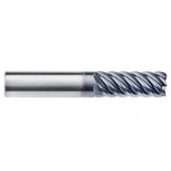 3/8" Dia. - 1-1/4" LOC - 3" OAL - .030 Radius 6 FL Carbide End Mill-AlTiN-x - Eagle Tool & Supply
