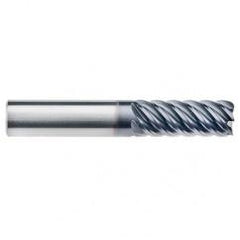 3/8" Dia. - 1-1/4" LOC - 3" OAL - .030 Radius 6 FL Carbide End Mill-AlTiN-x - Eagle Tool & Supply