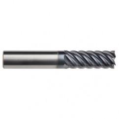 5/8" Dia. - 2-5/8" LOC - 5" OAL - 6 FL Carbide End Mill-AlTiN-x - Eagle Tool & Supply