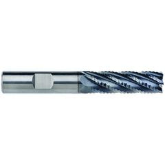 12mm Dia. - 38mm LOC - 93mm OAL - 1mm CR 6FL Carbide End Mill - AlCrNx - Eagle Tool & Supply