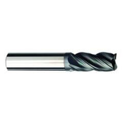 1/4 Dia. x 2-1/2 Overall Length 4-Flute .030 C/R Solid Carbide SE End Mill-Round Shank-Center Cut-AlCrN-X - Eagle Tool & Supply