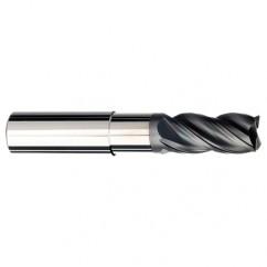 1/2 Dia. x 5 Overall Length 4-Flute .030 C/R Solid Carbide SE End Mill-Round Shank-Center Cut-AlCrN-X - Eagle Tool & Supply