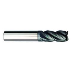 3/8 Dia. x 3 Overall Length 4-Flute .030 C/R Solid Carbide SE End Mill-Round Shank-Center Cut-AlCrN-X - Eagle Tool & Supply