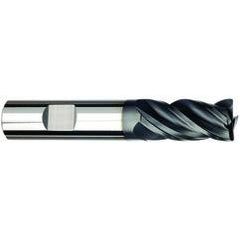 1/2 Dia. x 4 Overall Length 4-Flute Square End Solid Carbide SE End Mill-Weldon Shank-Center Cut-AlCrN-X - Eagle Tool & Supply