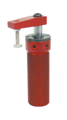 Round Threaded Body Pneumatic Swing Cylinder - #8015 .38'' Vertical Clamp Stroke - With Arm - RH Swing - Eagle Tool & Supply