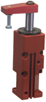 Round Threaded Body Pneumatic Swing Cylinder - #8016 .38'' Vertical Clamp Stroke - With Arm - LH Swing - Eagle Tool & Supply