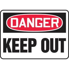 Sign, Danger Keep Out, 10″ × 14″, Vinyl - Eagle Tool & Supply