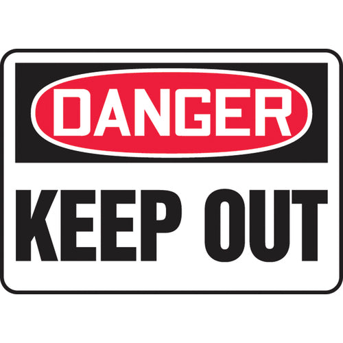 Sign, Danger Keep Out, 7″ × 10″, Plastic - Eagle Tool & Supply