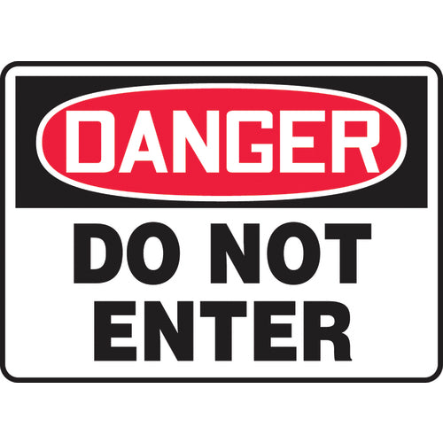 Sign, Danger Do Not Enter, 10″ × 14″, Vinyl - Eagle Tool & Supply