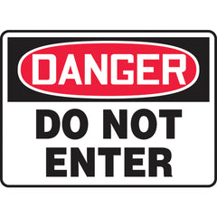 Sign, Danger Do Not Enter, 10″ × 14″, Plastic - Eagle Tool & Supply