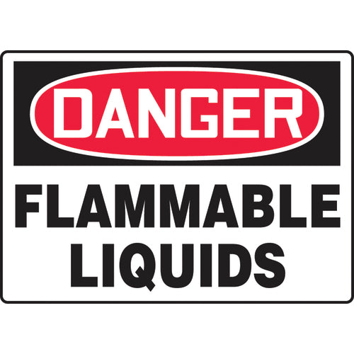 Sign, Danger Flammable Liquids, 7″ × 10″, Plastic - Eagle Tool & Supply