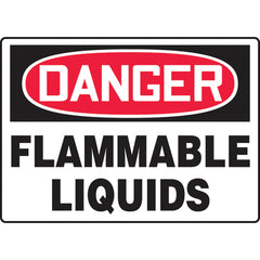 Sign, Danger Flammable Liquids, 7″ × 10″, Plastic - Eagle Tool & Supply
