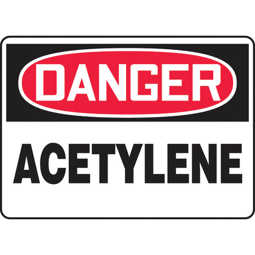 Sign, Danger Acetylene, 10″ × 14″, Aluminum - Eagle Tool & Supply