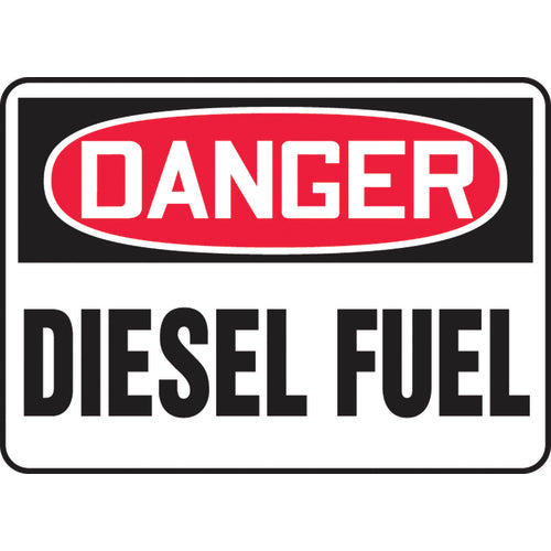 Sign, Danger Diesel Fuel, 10″ × 14″, Plastic - Eagle Tool & Supply