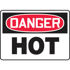 Sign, Danger Hot, 7″ × 10″, Aluminum - Eagle Tool & Supply