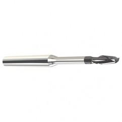 3mm Dia. - 3mm LOC - 57mm OAL - .15mm C/R 2 FL Carbide End Mill with 3mm Reach-Nano Coated - Eagle Tool & Supply