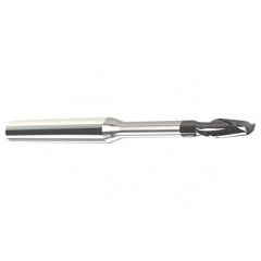 .045 Dia. - .068 LOC - 1-1/2" OAL - 2 FL Carbide End Mill with 1/4 Reach-Nano Coated - Eagle Tool & Supply