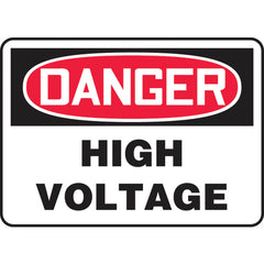 Sign, Danger High Voltage, 10″ × 14″, Aluminum - Eagle Tool & Supply