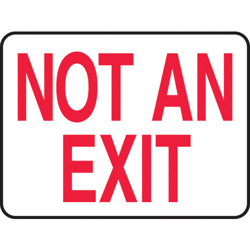 Sign, Not An Exit, 10″ × 14″, Plastic - Eagle Tool & Supply
