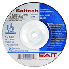 7″ × 1/4″ × 7/8″ - Ceramic - Depressed Center Wheel - Eagle Tool & Supply