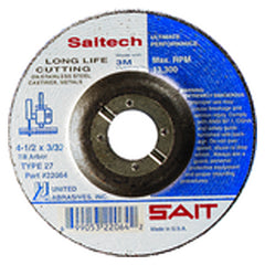 4 1/2″ × 1/4″ × 5/8″ 11 - Ceramic - Depressed Center Wheel - Eagle Tool & Supply