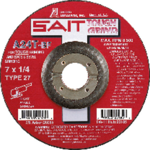 7″ × 1/4″ × 7/8″ - Aluminum Oxide A24N - Depressed Center Wheel - Eagle Tool & Supply