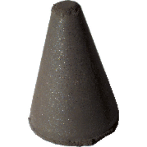 1 1/4″ × 7/8″-1/4″ × 1/4″ - Tapered Resin Bonded Rubber Cone (Coarse Grit) - Eagle Tool & Supply