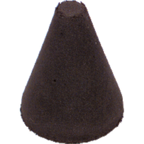 1 1/4″ × 1″-1/4″ × 1/4″ - Tapered Resin Bonded Rubber Cone (Extra Fine Grit) - Eagle Tool & Supply