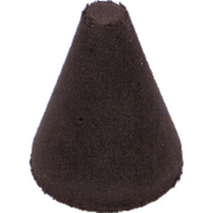1 1/4″ × 1″-1/4″ × 1/4″ - Tapered Resin Bonded Rubber Cone (Extra Fine Grit) - Eagle Tool & Supply