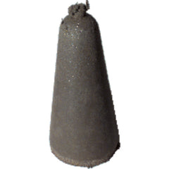 2″ × 1″-1/2″ × 1/4″ - Tapered Resin Bonded Rubber Cone (Coarse Grit) - Eagle Tool & Supply