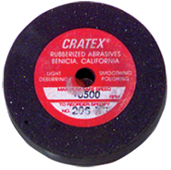 7 x 1/2 x 1/2'' - Resin Bonded Rubber Wheel (Extra Fine Grit) - Eagle Tool & Supply