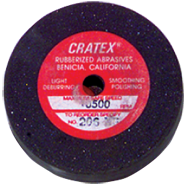 6 x 1-1/2 x 1/2'' - Resin Bonded Rubber Wheel (Fine Grit) - Eagle Tool & Supply