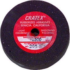 1 1/2″ × 3/8″ × 1/4″ - Resin Bonded Rubber Wheel (Coarse Grit) - Eagle Tool & Supply