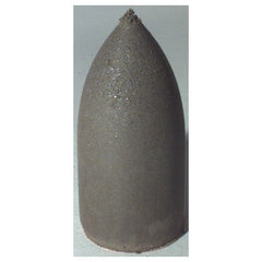 1 3/4″ × 7/8″ × 1/4″ - Bullet Resin Bonded Rubber Cone(Fine Grit) - Eagle Tool & Supply