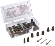 #778 Resin Bonded Rubber Kit - Point Test - Various Shapes - Equal Assortment Grit - Eagle Tool & Supply
